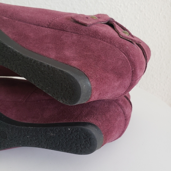 #Nine West Lina Women Burgundy Suede Wedges Booties - Picture 12 of 16